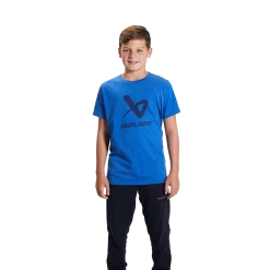 BAUER CORE LOCKUP SHORTSLEEVE CREW YOUTH -Hockey Shop 614565 blue 1