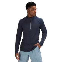 BAUER // Lululemon METAL VENT TECH HALF ZIP SS22 -Hockey Shop 652062 navy 1