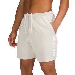 BAUER // Lululemon 7" PACE BREAKER SHORT SS22 LINERLESS -Hockey Shop 673894 ivory 1