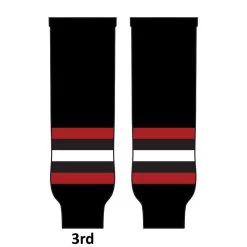 Pearsox NHL Pro Weight Hockey Socks - Chicago -Hockey Shop Chicago PWCHIC3 3rdBlack
