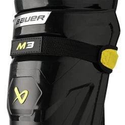 Bauer Supreme M3 Senior Ice Hockey Shin Guards -Hockey Shop M3 SR strap detail