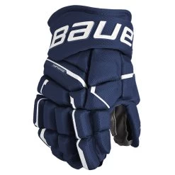 Bauer Supreme Mach Junior Ice Hockey Gloves -Hockey Shop MACH JR FRONT NAVY
