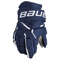 Bauer Supreme Mach Senior Ice Hockey Gloves -Hockey Shop MACH SR FRONT NAVY