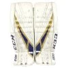 CCM Extreme Flex 4 - Used Pro Stock Goalie Pads - (White/Navy/Gold)