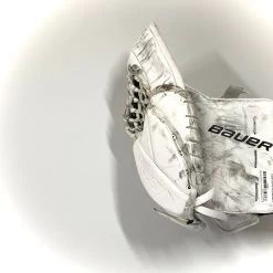 Bauer Supreme UltraSonic - Used Pro Stock Full Right Goalie Glove (White) -Hockey Shop Photo2023 04 27 42928PM