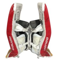 Bauer Supreme Ultrasonic - Used Pro Stock Goalie Pad Set (White/Red/Yellow) 7 Bauer Supreme Ultrasonic - Used Pro Stock Goalie Pad Set (White/Red/Yellow) -Hockey Shop Photo2023 05 04 40940PM