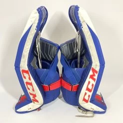 CCM Extreme Flex IV - Used Pro Stock Goalie Pads - Full Set (White/Blue/Red) -Hockey Shop Photo2023 05 04 43353PM