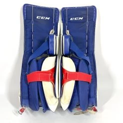 CCM Extreme Flex IV - Used Pro Stock Goalie Pads - Full Set (White/Blue/Red) -Hockey Shop Photo2023 05 04 43516PM