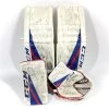 CCM Extreme Flex III - Used Pro Stock Goalie Pads - Full Set (White/Blue/Red)