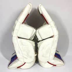 CCM Extreme Flex III - Used Pro Stock Goalie Pads - Full Set (White/Blue/Red) -Hockey Shop Photo2023 05 05 21836PM