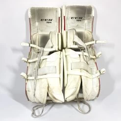 CCM Extreme Flex III - Used Pro Stock Goalie Pads - Full Set (White/Blue/Red) -Hockey Shop Photo2023 05 05 22014PM