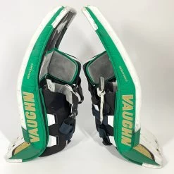 Vaughn Ventus SLR 2 - Used Pro Stock Goalie Pads - Full Set (White/Green/Gold) -Hockey Shop Photo2023 05 23 45824PM