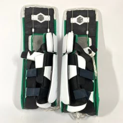 Vaughn Ventus SLR 2 - Used Pro Stock Goalie Pads - Full Set (White/Green/Gold) -Hockey Shop Photo2023 05 23 45959PM