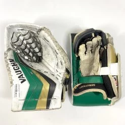 Vaughn Ventus SLR 2 - Used Pro Stock Goalie Pads - Full Set (White/Green/Gold) -Hockey Shop Photo2023 05 23 50150PM