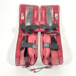 Bauer Vapor Hyperlite - Used Pro Stock Senior Goalie Pads (Maroon/White) -Hockey Shop Photo2023 05 24 112507AM