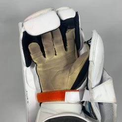 Used Bauer Vapor Hyperlite - Pro Stock Goalie Blocker (White/Orange/Navy) -Hockey Shop Photo2023 06 01 60120PM