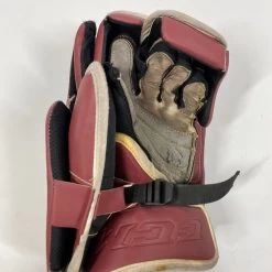 CCM Extreme Flex 5 - Used Full Right Pro Stock Goalie Blocker (Maroon) -Hockey Shop Photo2023 06 07 42335PM