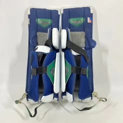 Vaughn Pro Custom - Used NCAA Pro Stock Goalie Pads (White/Blue/Gold) -Hockey Shop Photo2023 06 09 10553PM