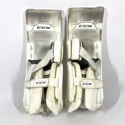 CCM AXIS - Used Pro Stock Goalie Pads (White) -Hockey Shop Photo2023 06 13 121308PM