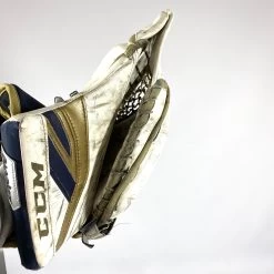 CCM Premier II - Used Pro Stock Goalie Glove (White/Gold/Navy) -Hockey Shop Photo2023 06 15 33509PM