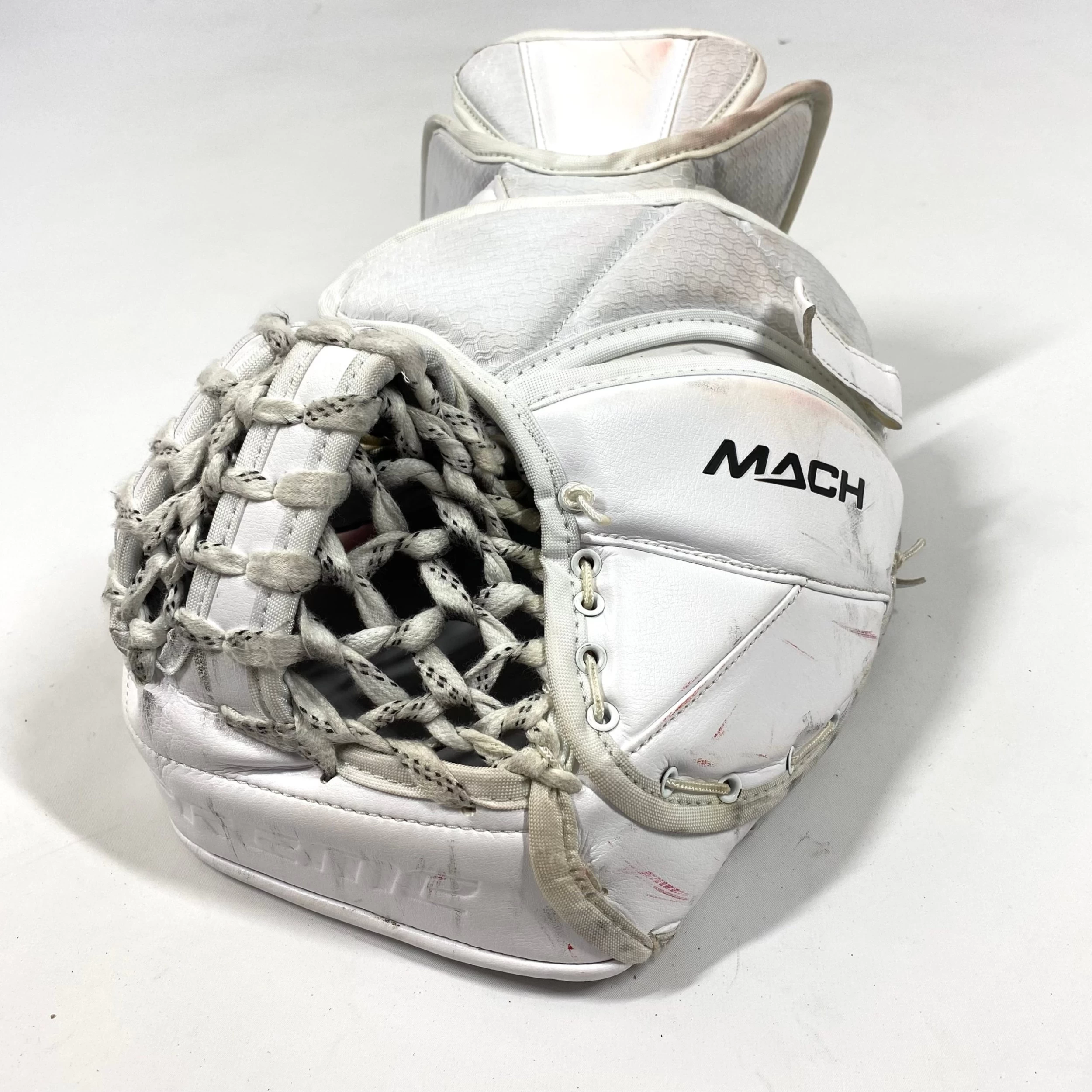 Bauer Supreme Mach - Used Pro Stock Goalie Glove (White/Red/Black) 3 Bauer Supreme Mach - Used Pro Stock Goalie Glove (White/Red/Black) - Image 3