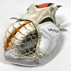 Bauer Vapor Hyperlite - Used Pro Stock Goalie Glove (White/Orange/Black) -Hockey Shop Photo2023 06 15 35808PM
