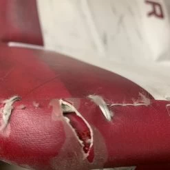 Bauer Vapor Hyperlite - Used Pro Stock Senior Goalie Pads (Maroon/White) -Hockey Shop Photo2023 06 28 25839PM