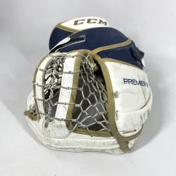 CCM Premier II - NCAA Pro Stock Full Goalie Set (White/Gold/Blue) -Hockey Shop Photo2023 08 16 121600PM