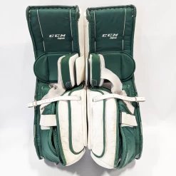 CCM Premier - Used Pro Stock Goalie Pads (Green/White) -Hockey Shop PremG2