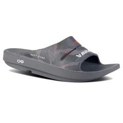 BAUER | OOFOS NEXT GAME SPORT SLIDE JUNIOR -Hockey Shop oofos grey 3