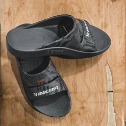 BAUER | OOFOS NEXT GAME SPORT SLIDE JUNIOR -Hockey Shop oofos grey 7