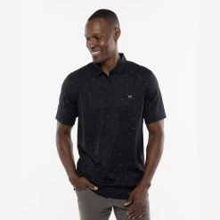 BAUER // TRAVIS MATHEW ON THE SCREWS POLO BLACK